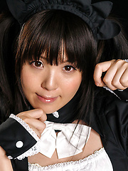 Japanese maid takes it deep from her boss