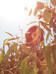 Neo Asian babe in white dress loves feeling her body in water