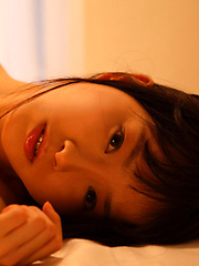 Kana Moriyama Asian takes uniform off piece by piece at window