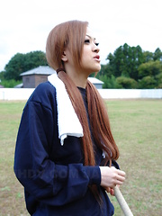 Arousing and hot An Umemiya gives head out